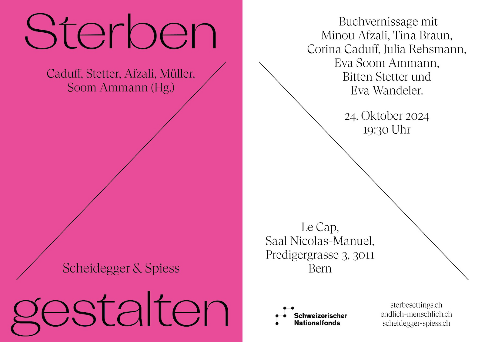 Buchvernissage «Sterben gestalten»