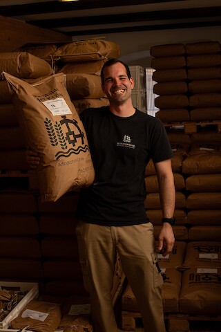 Visit Lukas Tschudi in Wittnau, in the flour storage