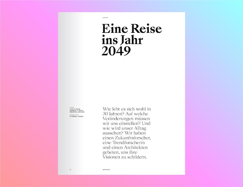 Wie lebt es sich in 30 Jahren?