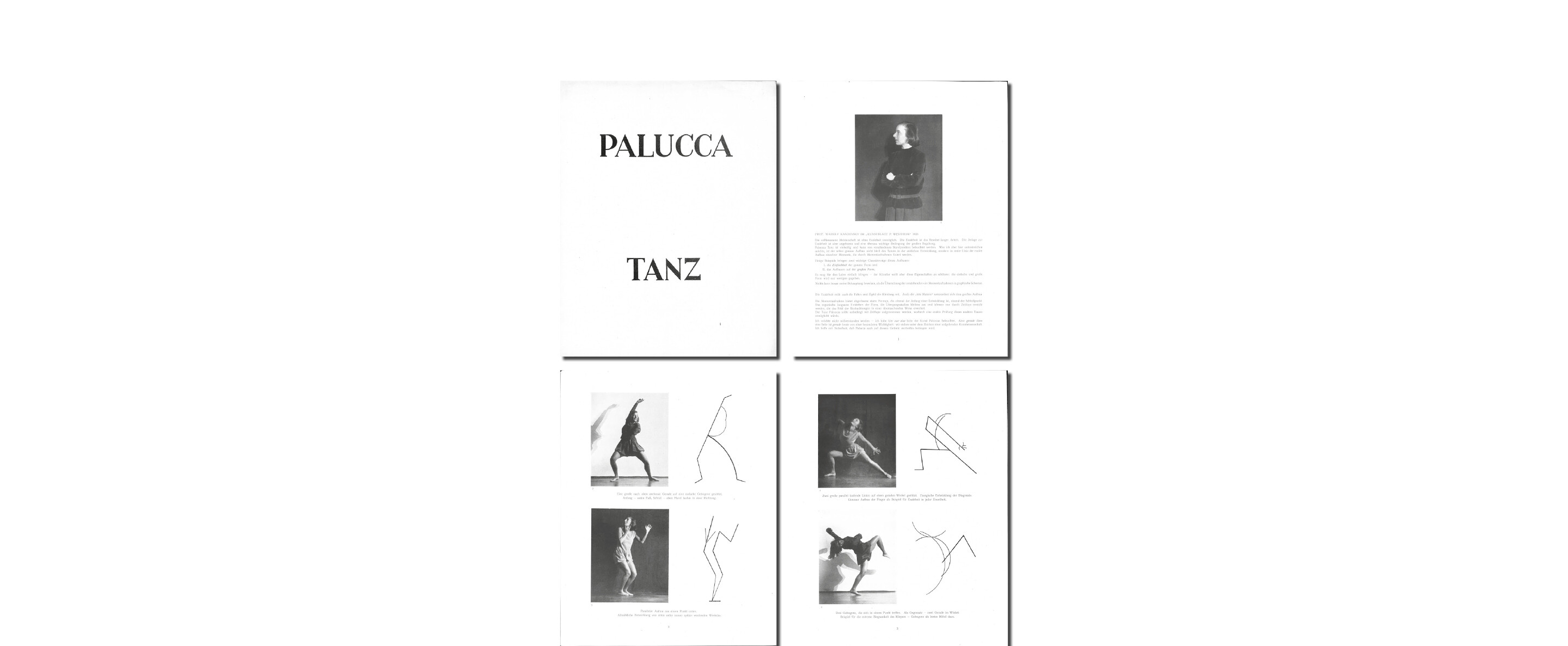 Palucca-Tanz, 1926/27 Prospekt von Gret Palucca, Fotografien von Charlotte Rudolph und Illustrationen von Wassily Kandinsky