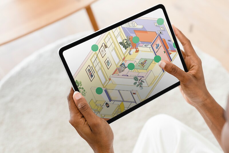 Eine Website als Touchpoint für Interessierte. Tablets sind ein besonders barrierefreies Tool aufgrund der haptischen Steuerung.