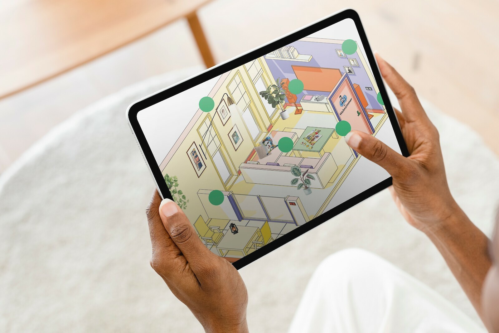 Eine Website als Touchpoint für Interessierte. Tablets sind ein besonders barrierefreies Tool aufgrund der haptischen Steuerung.