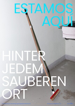 Entstandene Plakate der Kampagne spielen mit der Sichtbarkeit und Unsichtbarkeit der Reiniger:innen und ihrer Arbeit